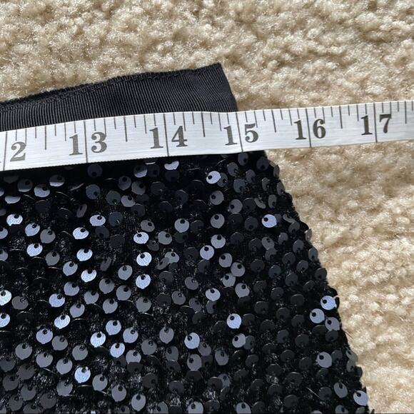 Ann Taylor Blue-Black Paillette Covered Velvet Skirt Size 10 NWOT - Picture 9 of 13